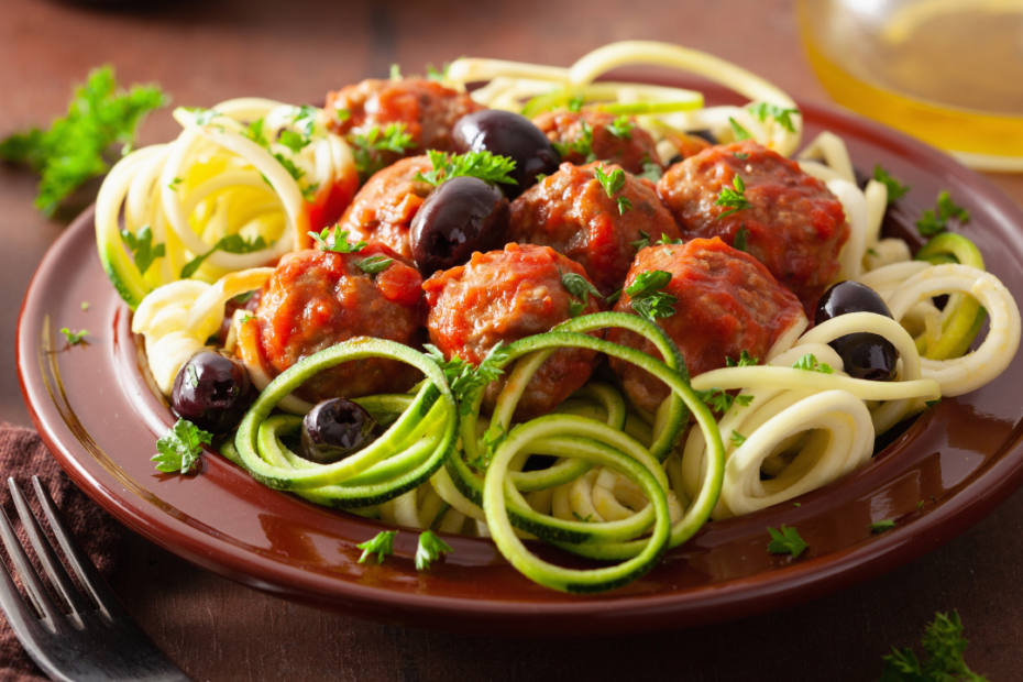 Quick Turkey Meatballs with Zucchini Noodles